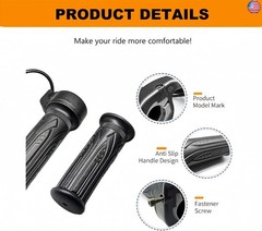 EBike Full Twist Throttle, 3 Pin EBike Throttle Grip with Waterproof Joint,