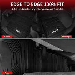 Floor Mats for Toyota Tundra 2014-2021 Crewmax Cab, All Weather Custom Fit Floor