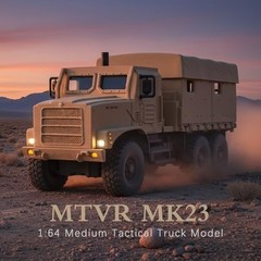 1/64 Military Tactical Truck Model – Armored Off-Road Vehicle Die-Cast Metal Kit