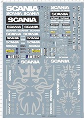 1/14 1/24 1/87 decal Tractor Truck Scania for model kits 528C
