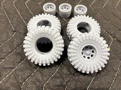 Resin Printed 1/25 Scale 46 X 15.50 Rock Crawler Mud Tires + Wheels Rock Buggy