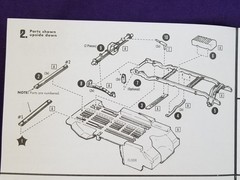 1977 Ford Van CROSSMEMBERS from AMT 1:25 Model Kit 77