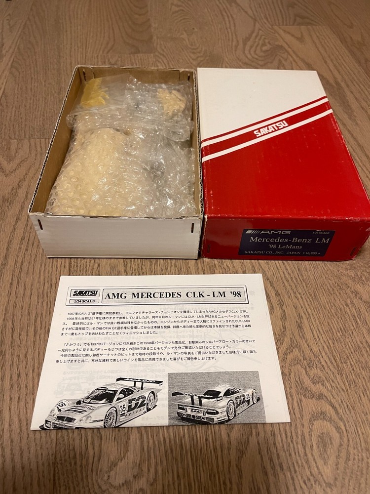 Rare OOP Sakatsu Mercedes CLK-LM LeMans 1998 1/24 multimedia kit