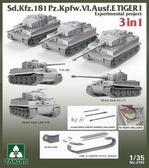 Takom 1/35 2192 Sd.Kfz.181 Pz.Kfw.VI.Ausf.E Tiger I Experimental Project 3 in 1