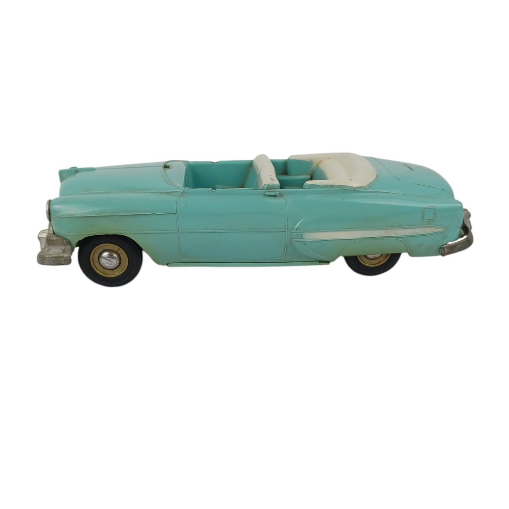 Vtg Turquoise 1953 Chevrolet Bel Air Convertible Bank AMT Dealer Promo Model