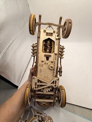 U-Gears U-9 Grand Prix Car Wooden Mechanical Model Assembled Crank/Trophy READ