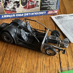 Revell Hot Rod Lincoln LSC Pro Street Kit #7456 1990 STARTED/INCOMPLETE
