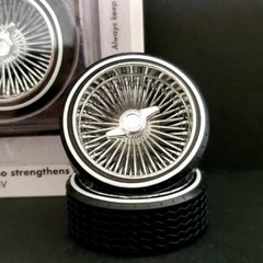 1/18 SUPER SPOKES Chrome LOWRIDER ZENITH Style 2 Prong K/O Rim & LOW PRO WW Tire