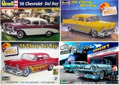 56 Chevy Del Ray HUBCAPS / WHEEL COVERS from Revell 1:25 Model Kit 1956 WHEELS