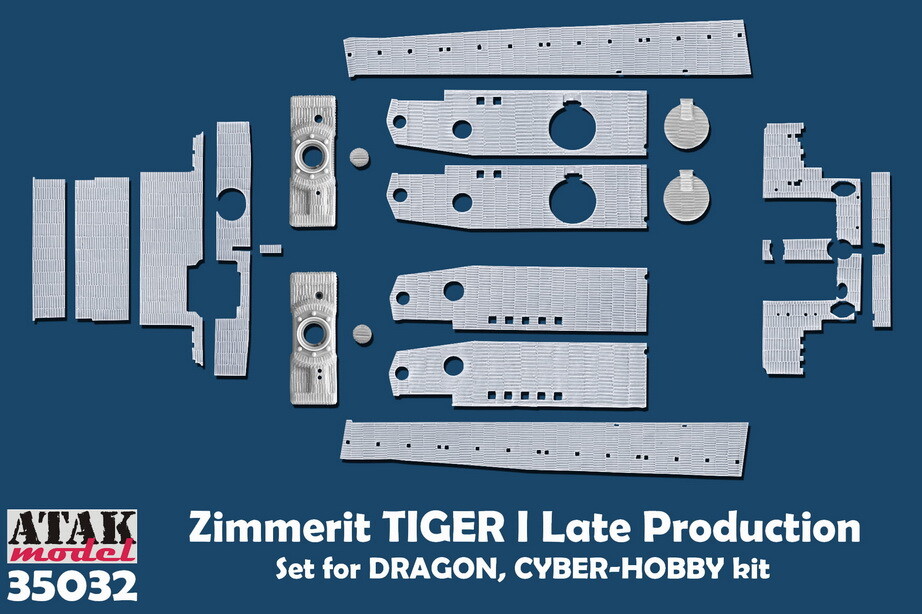 Atak 1/35 Zimmerit for SdKfz.181 Tiger I [Late] (for DARGON #6253)
