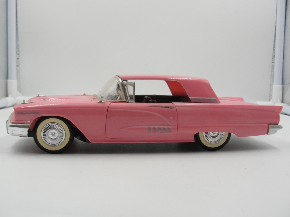 1958 Ford Thunderbird Dealer Promo Model Car Nice Straight Pink Rose Color.