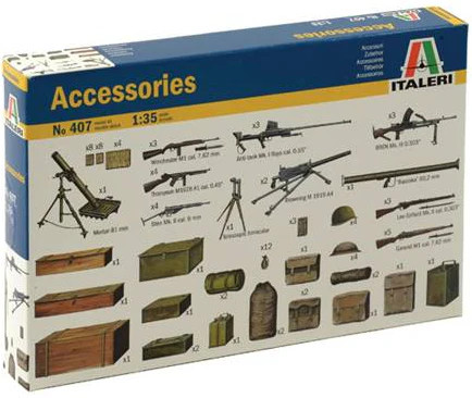 Italeri 1/35 US/British WWII Battle Accessories No.407′