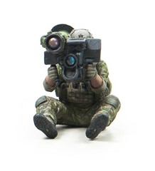 Hobby Fan HF770 1/35 U.S. Green Beret with Javelin missile & Dog Resin Kit Set