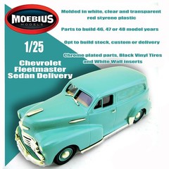 MOEBIUS MODELS 2303 1/25 1946, 47 or 48 CHEVY FLEETMASTER DELIVERY SEDAN KIT