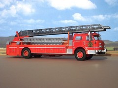 1/25 scale American LaFrance ladder truck, built by Bill Ayer