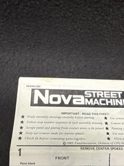 MPC Nova Street Machine 1-0762 Chevy Instructions Original 1978 1979 1985 Car