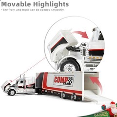 1/64 Scale International LoneStar Semi Truck with Trailer Die-Cast Alloy Model –