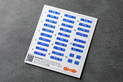 1:72 3D License Plates for scale model Modern Police Vehicles
