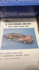 FDS 616 Ferrari 308 GTB Pioneer Monte Carlo 1982 1:43 Sealed NOS Kit