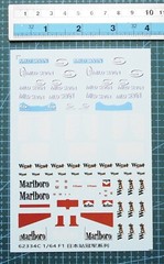 1/64 Water Slide Decals for Ferrari Mclaren racing car 62334C