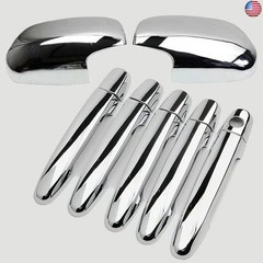 12PCS/Set Chrome Side Mirror Cover + Door Handle Cover Trim for Toyota RAV4