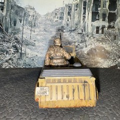 BUILT 1/35 TAMIYA German TYPE 82 KUBELWAGEN W/MG34 2 SS Figs Weathered NICE!!