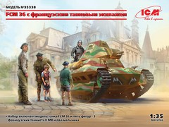 FCM 36 with French Tank Crew (Plastic model kit) 1/35 ICM 35338