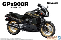 Aoshima 1/12 Scale Model Motorcycle Kit Kawasaki Ninja 900 ZX900-R GPZ900R 2002