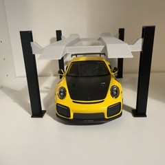 4 post model car lift 1:24 1:25 scale KIT Diorama In Black And Gray!! Paintable