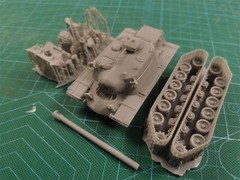 3d Printed 1/35/72 US F-series “Cardiff Blues” T110E3 Tank Destroyer Kit