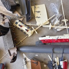 Large Group Lot Vintage Model Models Ship Ships Boat Boats Junk Yard Junkyard
