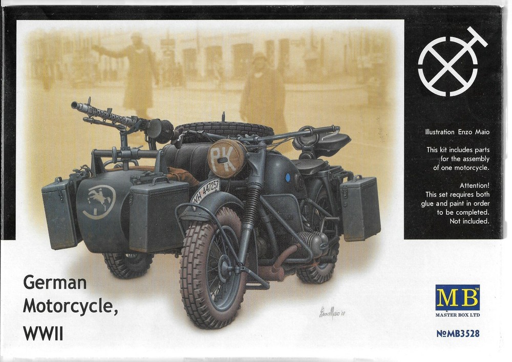 Master Box WWII German Motorcycle in 1/35 28 ST