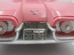 1958 Ford Thunderbird Dealer Promo Model Car Nice Straight Pink Rose Color.