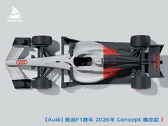 Audi F1 2026 Concept Car Kit Model Unassembled Black Red Silver Plastic