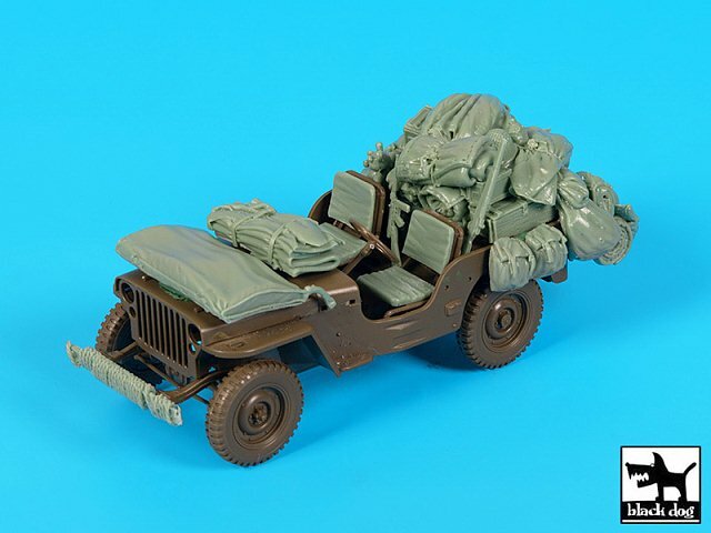 Black Dog 1/35 US Jeep Vehicle Stowage & Accessories Set WWII #2 (Tamiya) T35221