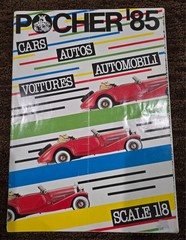 Pocher 1/8 car model catalogs: 1985, 1991, 1992, 1994, one undated & one recent