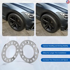 YONGSHENGONE 4PCS 8 Lug Wheel Spacers 1/4 Inch (6mm) Thick, 8×6.5 8×165.1 8×170