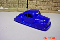 Vintage Hard Plastic 1950’s Coupe Blue 2-1/4″ c26d2