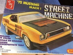 1/25 scale model car kit 73 Mustang Mach 1 Roll Bar And More No Box