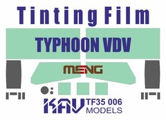 1:35 Window Tint Film for scale model K 4386 Typhoon VDV Meng VS 014