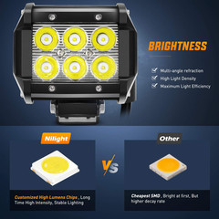 Led Pods 2Pcs 18W 1260LM Spot off Road Lights Super Bright Driving Fog