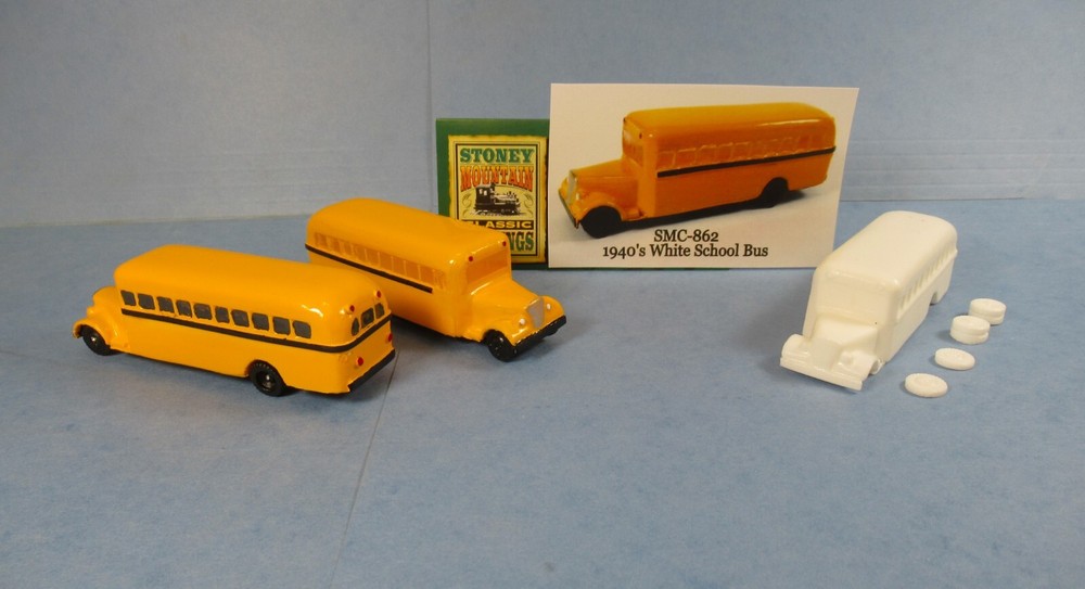 New! SMC-862 1940’s White School Bus HO-1/87 Scale White Resin Kit