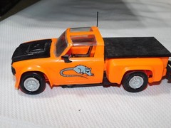 1970s REVELL RIVER RAT Model Kit Chevy Luv Pickup Boat Trailer BUILT ORANGE