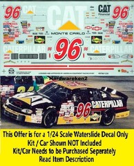 NASCAR DECAL #96 CATERPILLAR 1997 CHEVROLET MONTE CARLO DAVID GREEN SLIXX 1/24