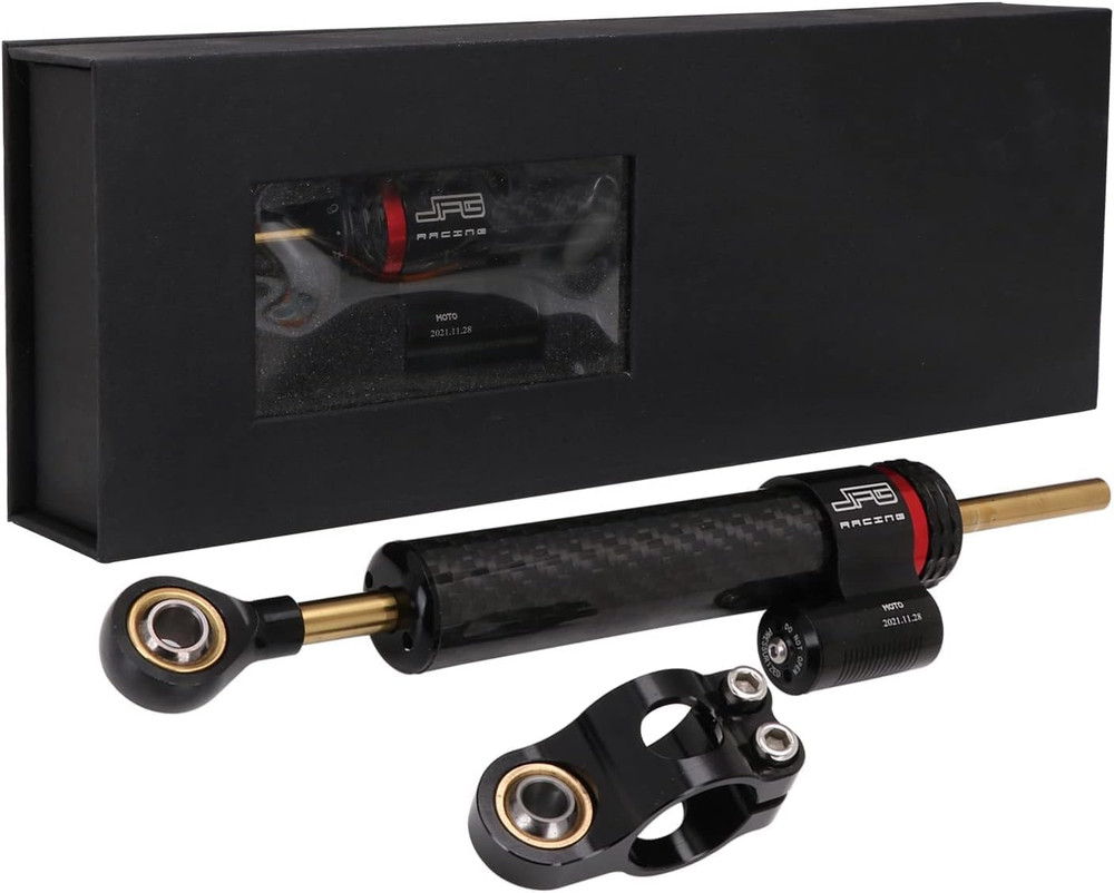 Motorcycle Steering Damper without Mounting Brackets,10″ Universal Steering Stab