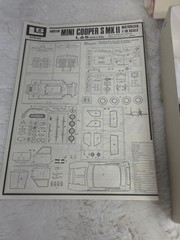 LS 1/16 C1201 Austin Mini Cooper S MK II Motorized Model Kit NOS New