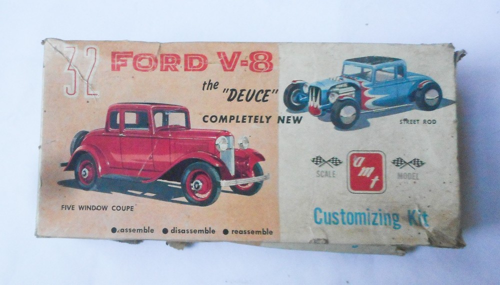 1960S AMT 3 IN 1 MODEL KIT BOX OF 1932 FORD V8 DEUCE COUPE ORIGINAL BOX ONLY
