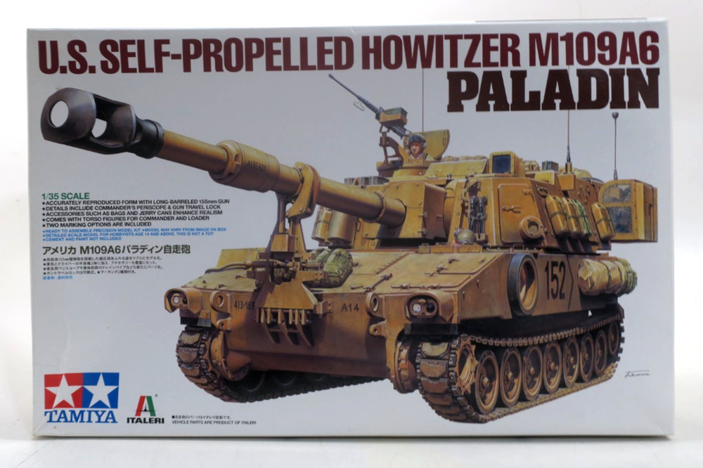 Tamiya 1/35 U.S. Self Propelled Howitzer M109A6 Paladin Model Kit #37012