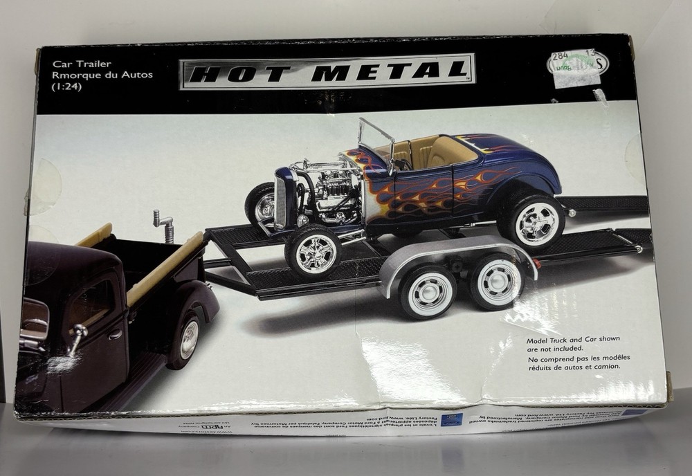 Testors – Hot Metal 234 1/24 Scale Car Trailer Diecast Model Hauler Kit