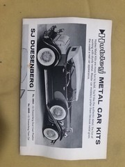 Gabriel Hubley 1932 Duesenberg SJ 1:18 Scale Metal Classic Model Car Kit